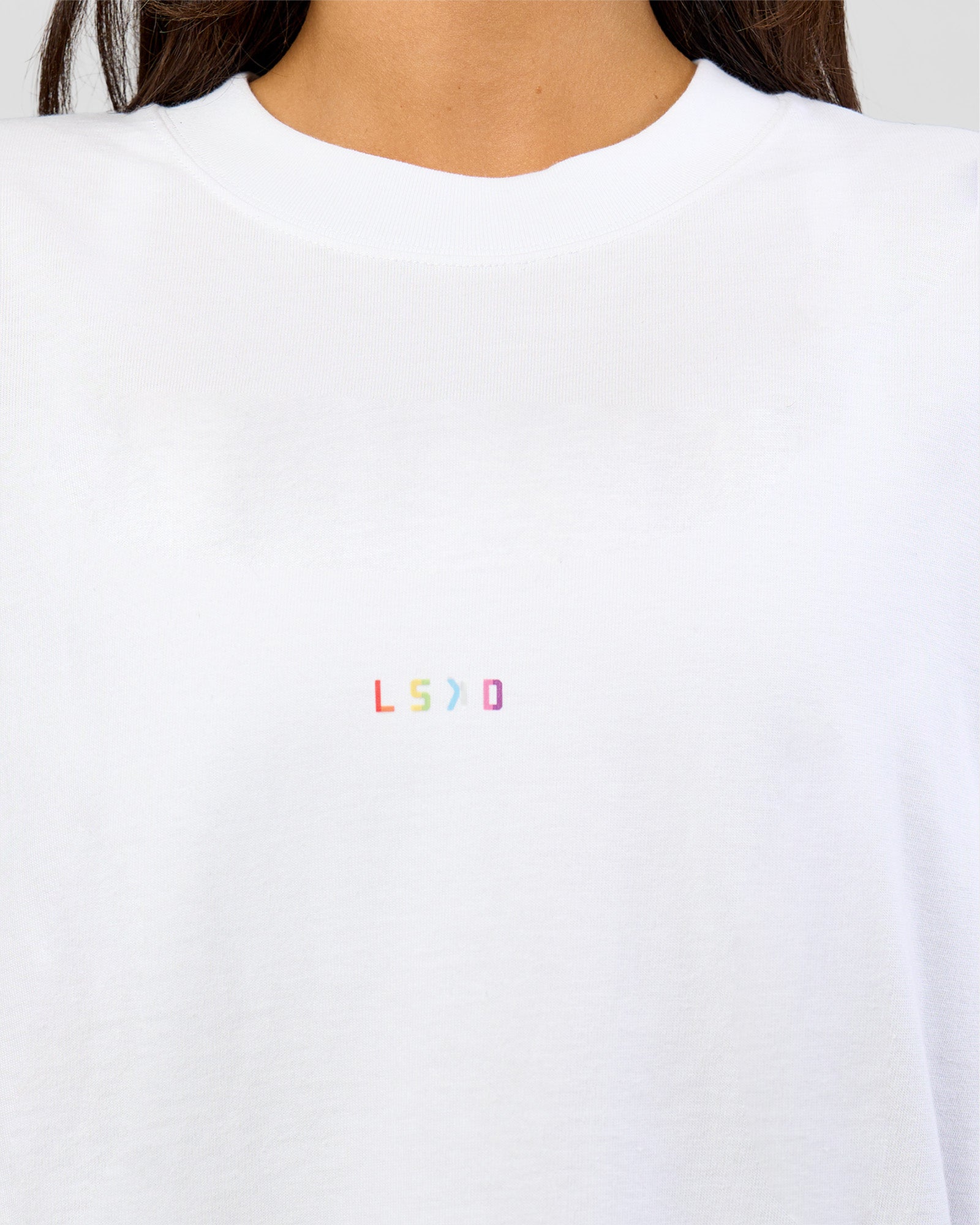 Pride Sticker Boxy Tee - White