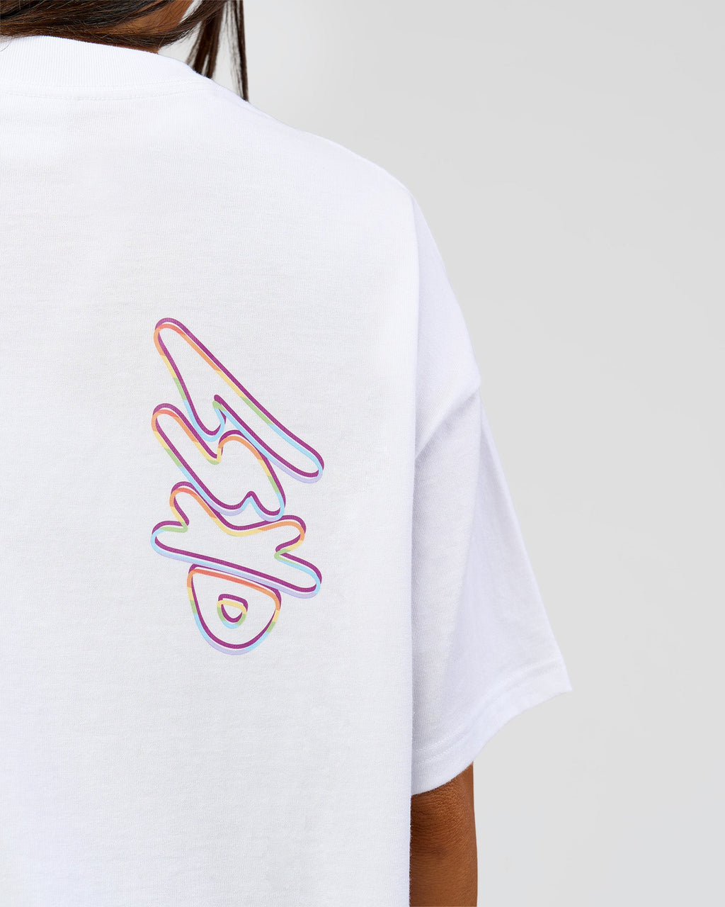 Pride Sticker Boxy Tee - White