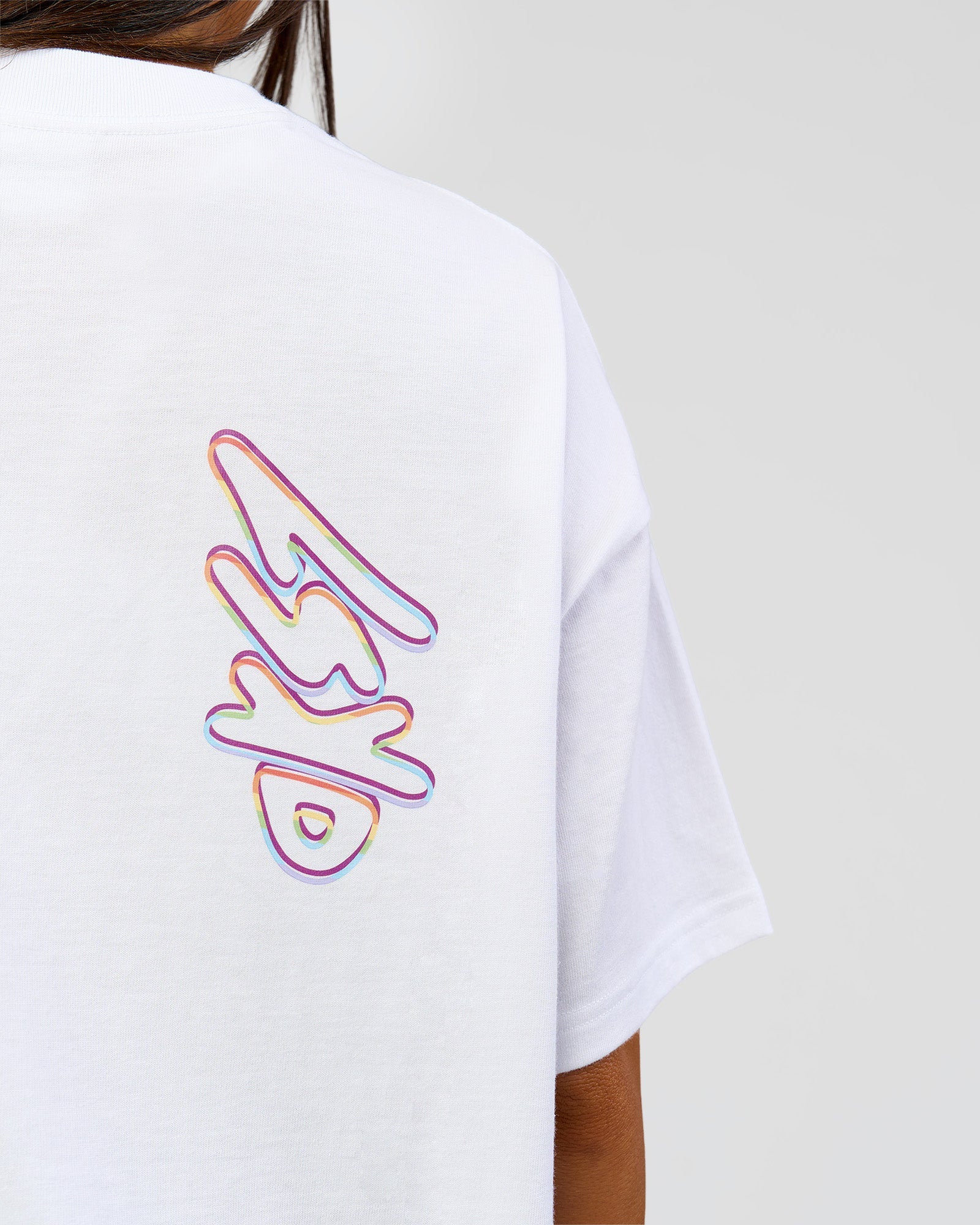 Pride Sticker Boxy Tee - White