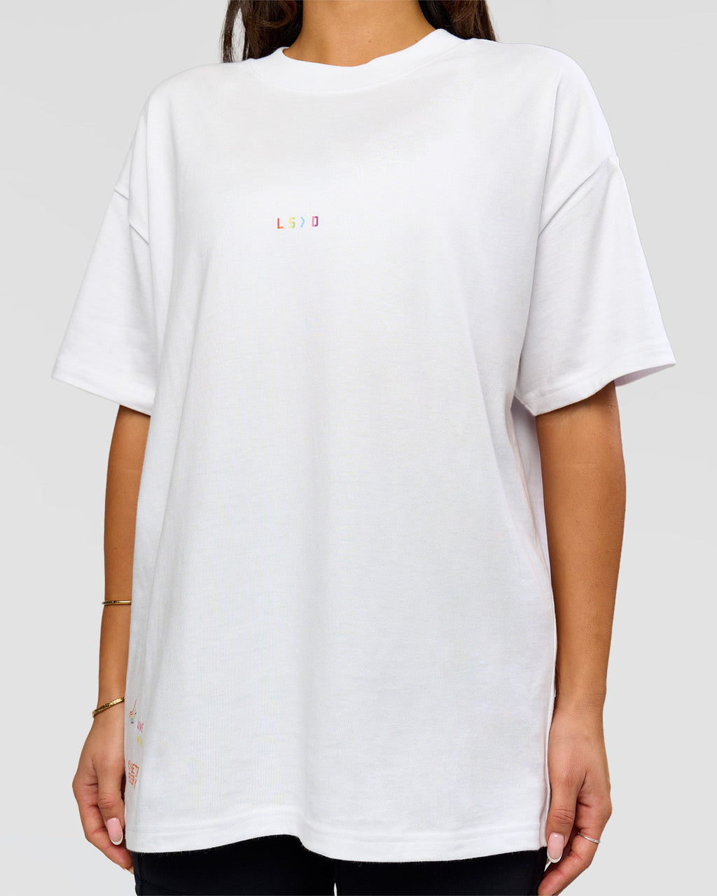 Pride Sticker Boxy Tee - White