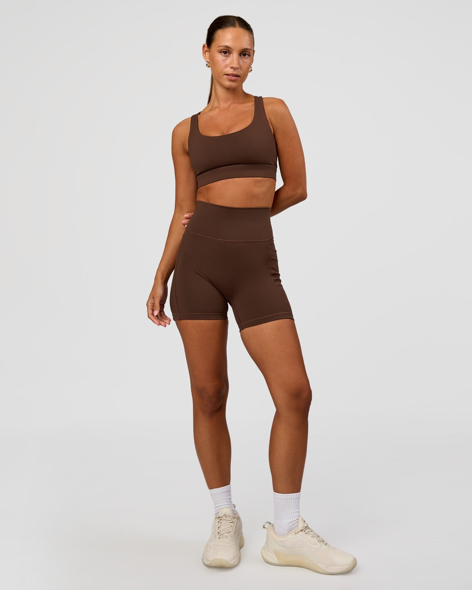 Race Day Sports Bra - Hot Chocolate