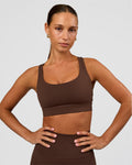 Race Day Sports Bra - Hot Chocolate