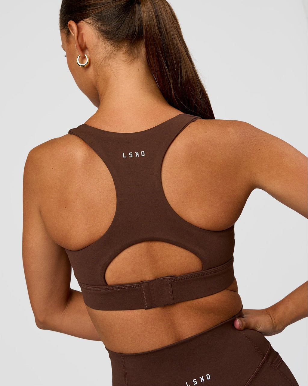 Race Day Sports Bra - Hot Chocolate