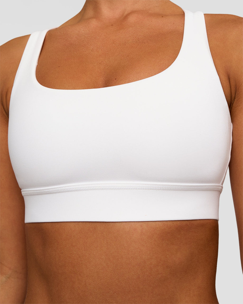 Race Day Sports Bra - White