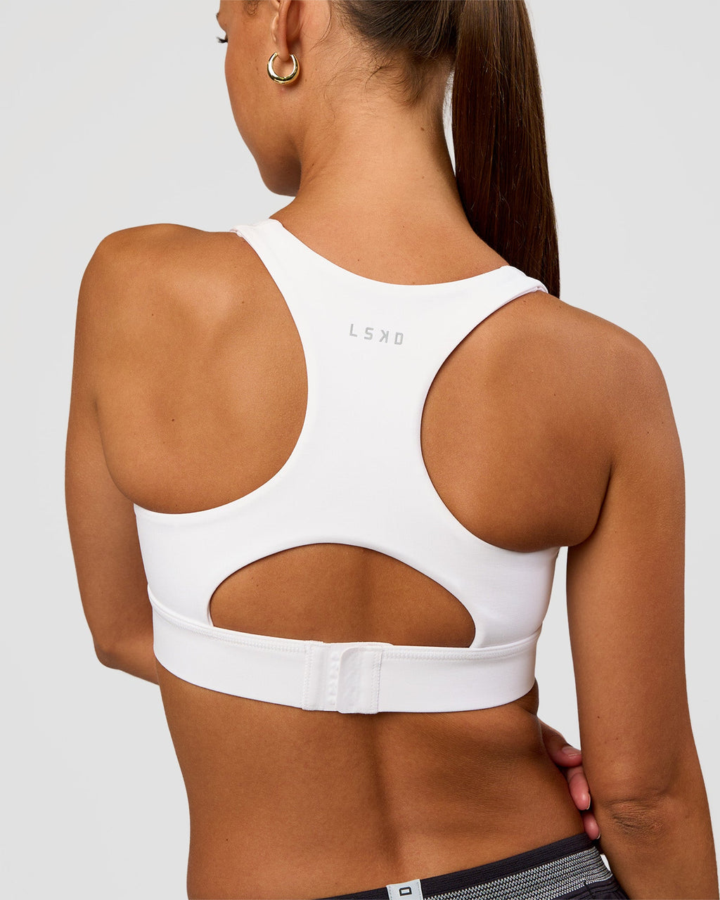 Race Day Sports Bra - White