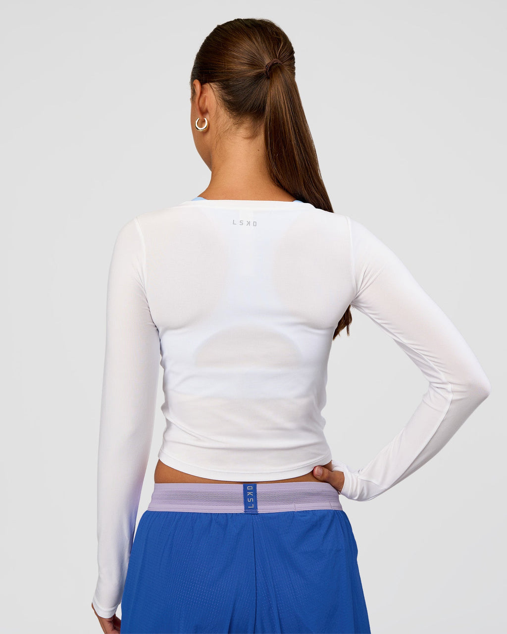 Scrunch Long Sleeve Tee - White