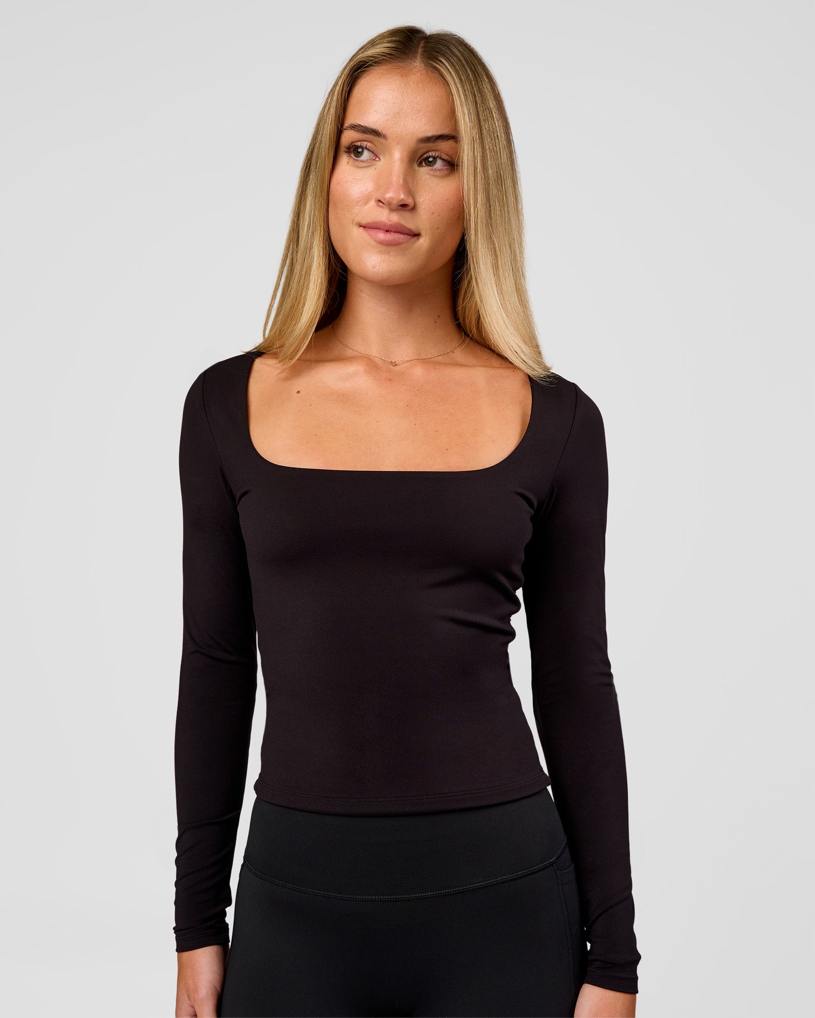 Show It Off Long Sleeve Top - Black