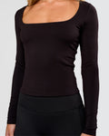 Show It Off Long Sleeve Top - Black