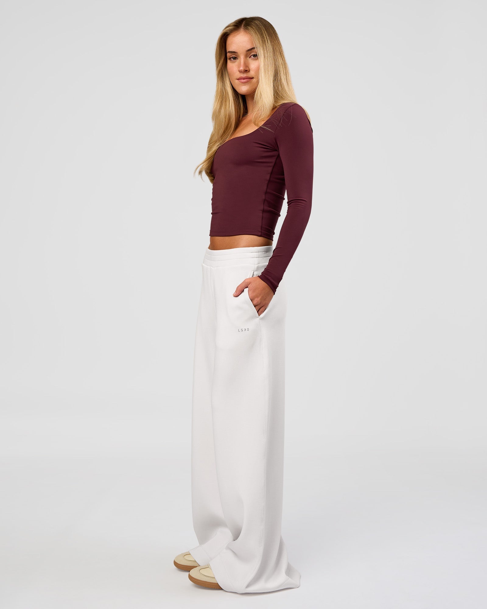 Show It Off Long Sleeve Top - Cherry Lacquer