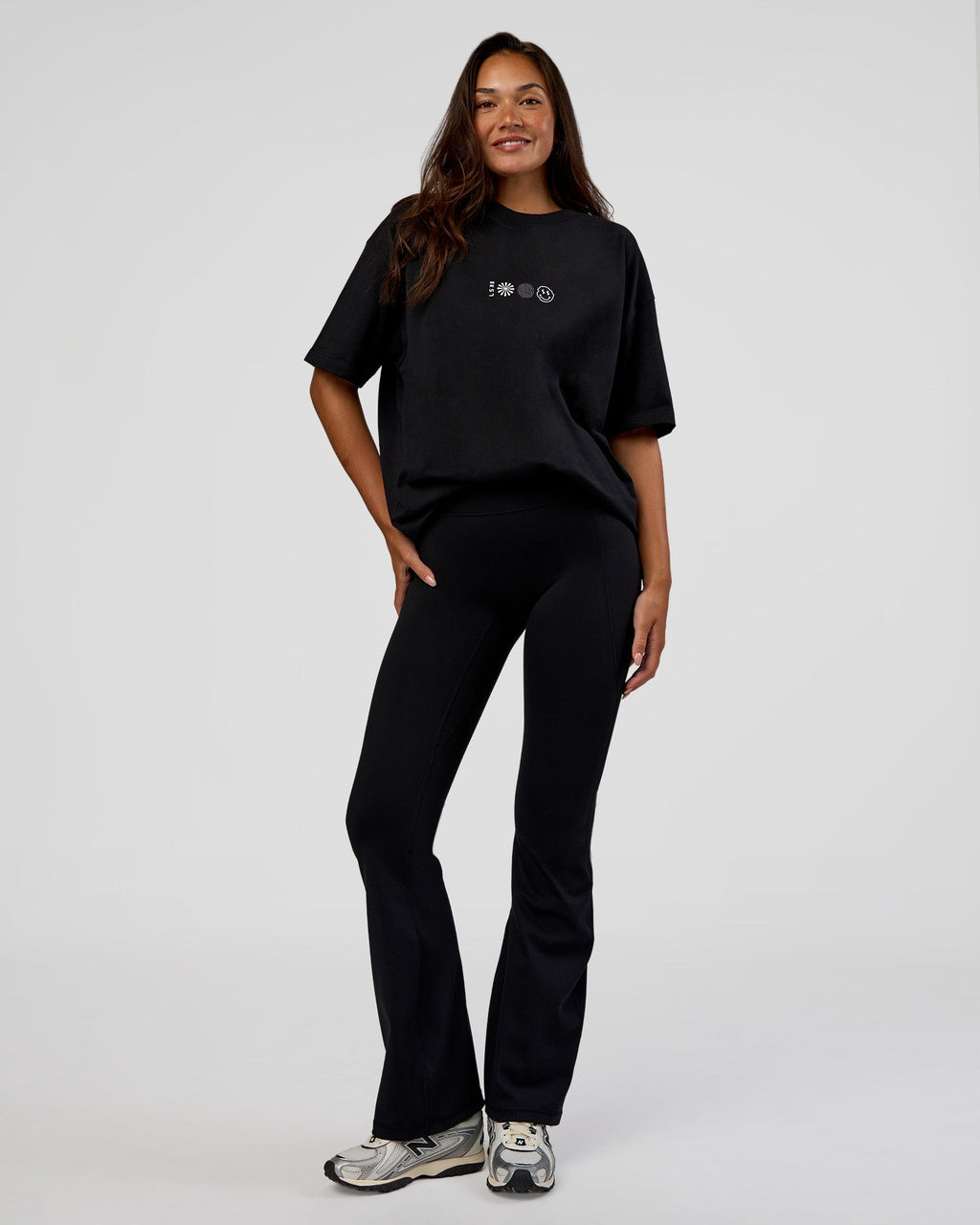 Trust The Process Heavyweight Unisex Oversized Tee - Black-White