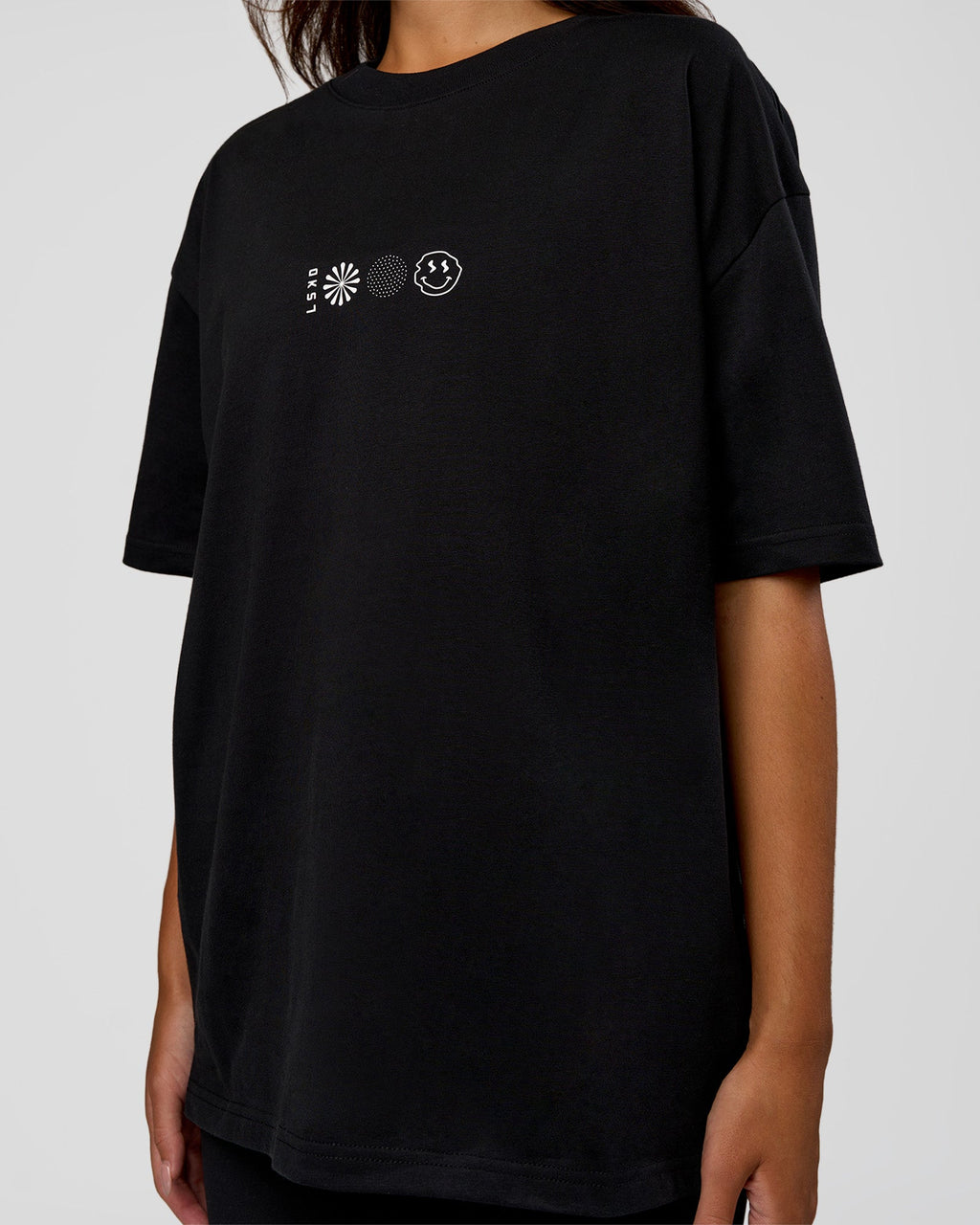 Trust The Process Heavyweight Unisex Oversized Tee - Black-White