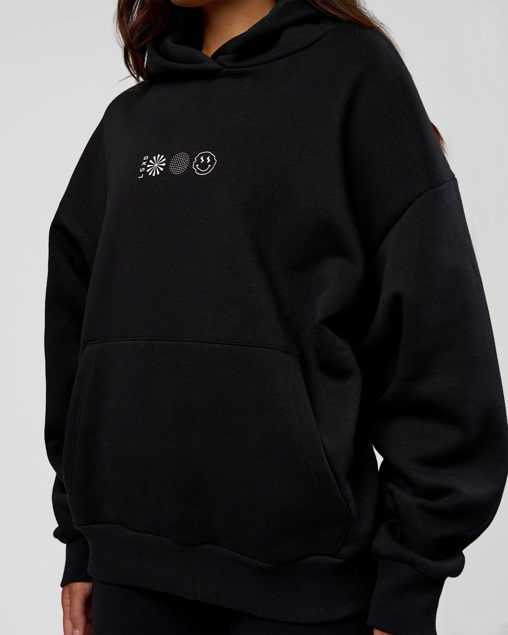 Trust The Process Unisex Oversized Hoodie - Black-White