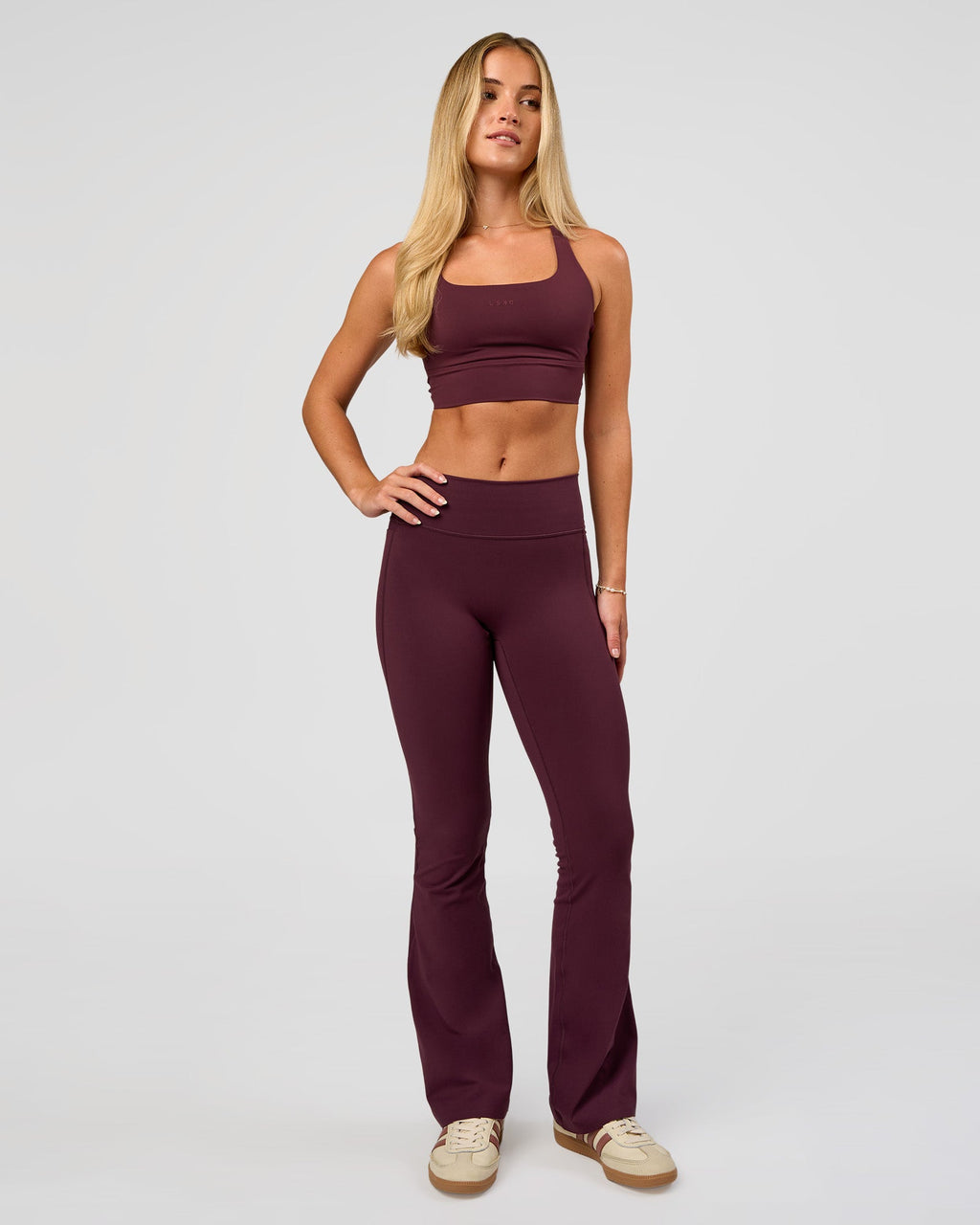 Twist Long Line Sports Bra - Cherry Lacquer