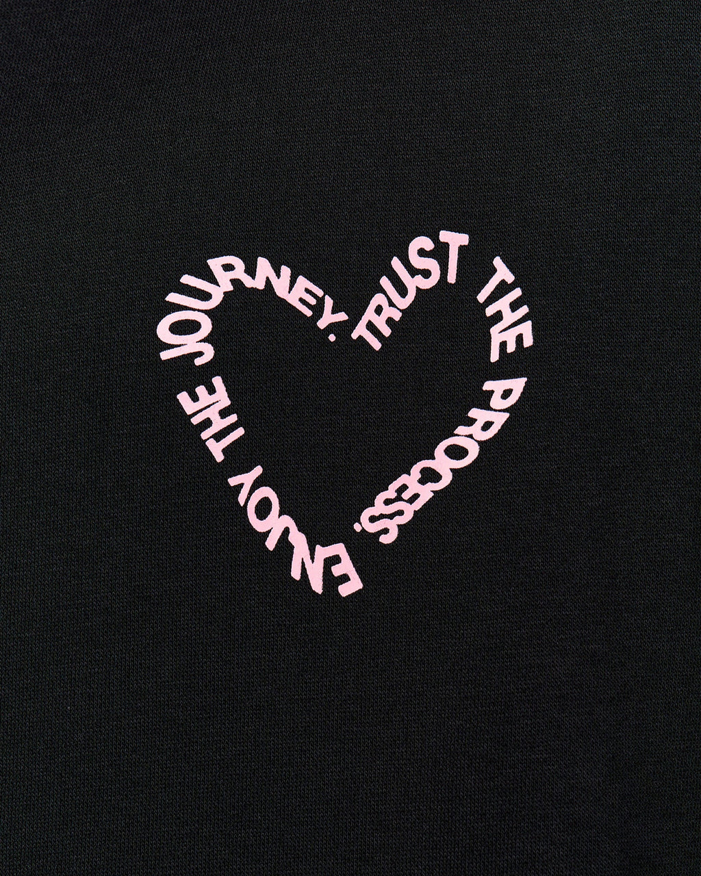 Unisex Love The Process Oversize Hoodie - Black-Marshmallow