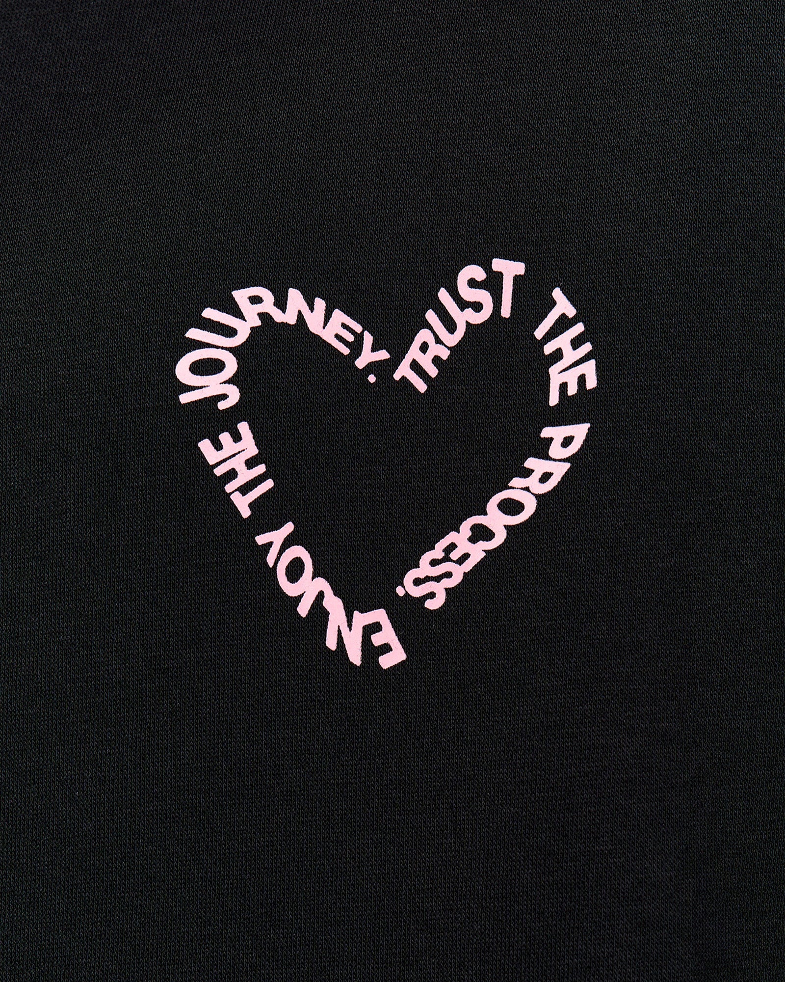 Unisex Love The Process Oversize Hoodie - Black-Marshmallow