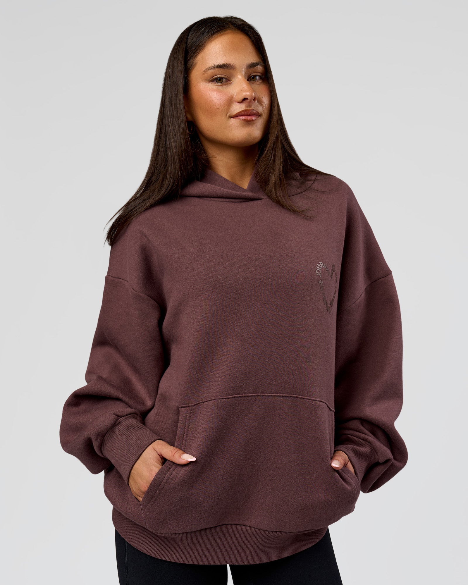 Unisex Love The Process Oversize Hoodie - Cocoa Powder-Hot Chocolate