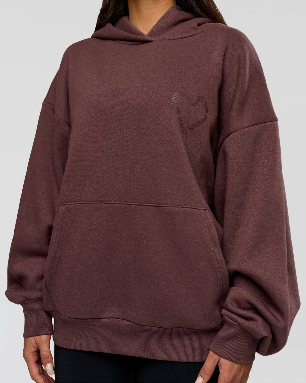 Unisex Love The Process Oversize Hoodie - Cocoa Powder-Hot Chocolate