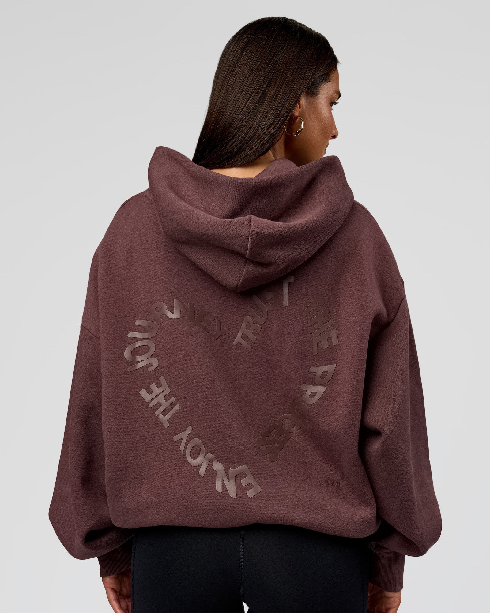 Unisex Love The Process Oversize Hoodie - Cocoa Powder-Hot Chocolate